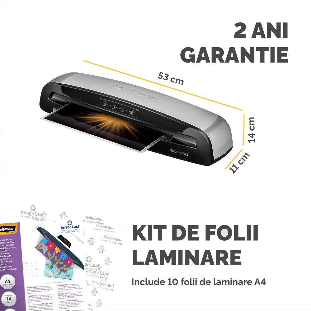 Fellowes 5736001 Saturn 3i Laminator A3 maxim 125 microni, 43859679980 043859679980 50043859679985