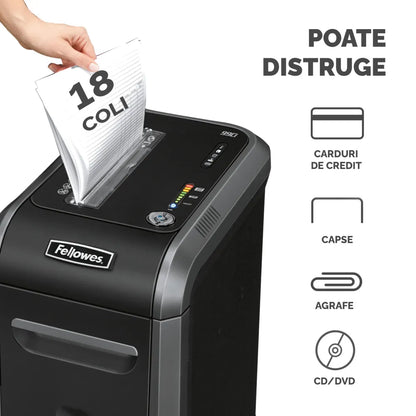 Fellowes 4691002 Powershred 99ci distrugator documente, taiere in particule, 17-18 coli, 50043859629256