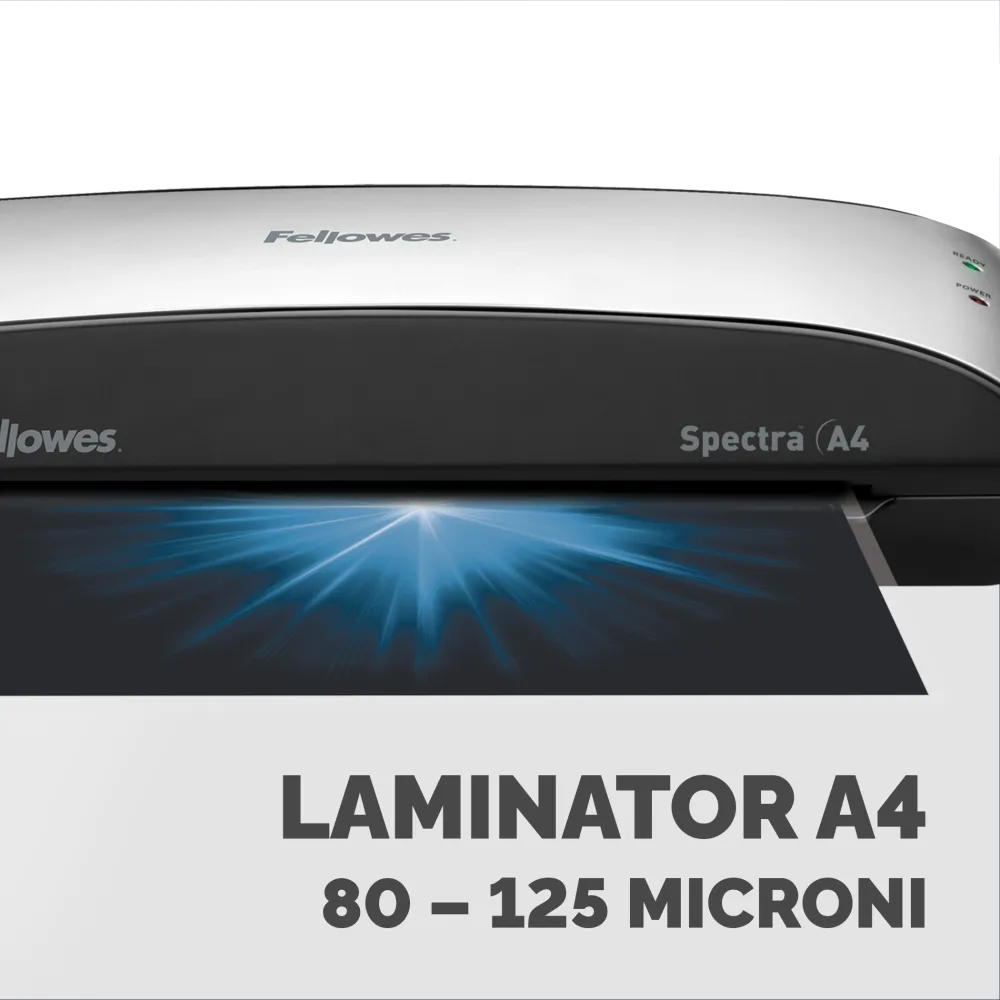 Fellowes 5737801 Spectra laminator A4, maxim 125 microni, viteza laminare 300mm/min, 043859680214