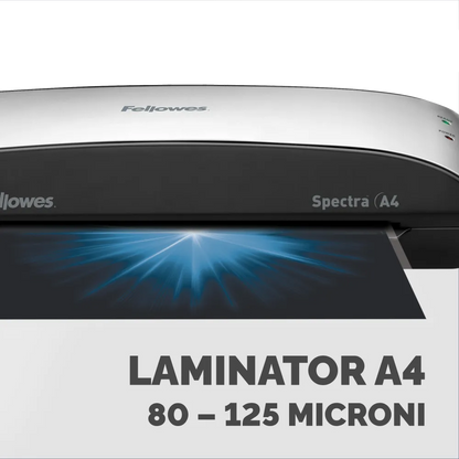 Fellowes 5737801 Spectra laminator A4, maxim 125 microni, viteza laminare 300mm/min, 043859680214