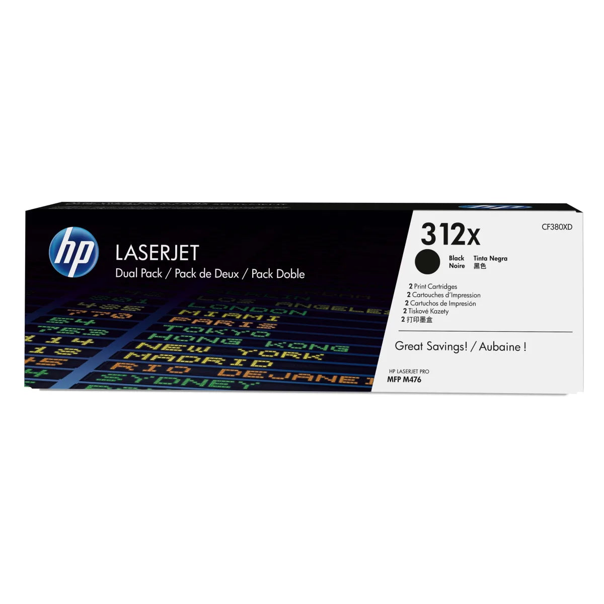 HP CF380XD HP Set toner 312X CF380XD negru 2x4400 pag pentru Color LaserJet Pro M476 888793635186