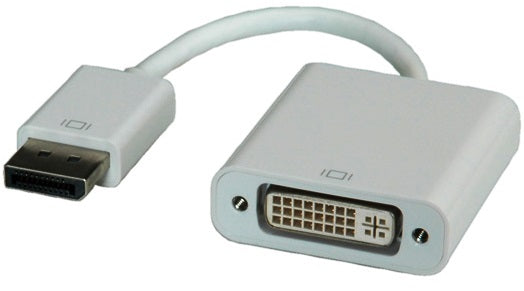 Gembird A-DPM-DVIF-002-W Adaptor DisplayPort (Male) DVI (Female), 0.2m