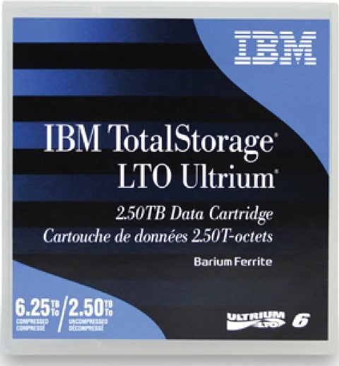 IBM 00V7590 LTO-6 RW Backup Tape 2.5TB/6.25TB without Labels