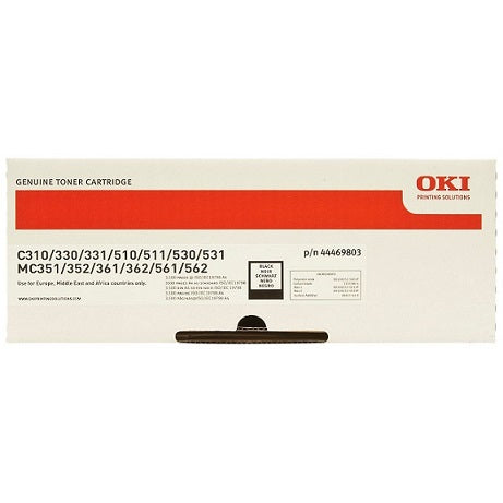 Oki 44469803 Toner original negru pentru C310/C330/C331/MC562, 3.500 pagini, 5031713047995