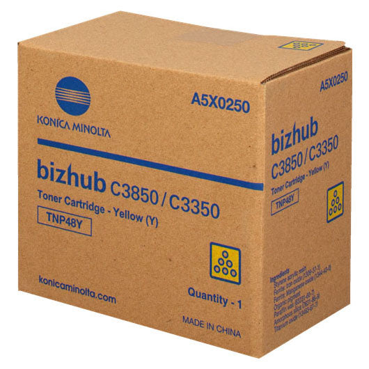 Konica-Minolta A5X0250 TNP-48Y Toner original yellow pentru BizHub C3350/3850, 10000 pagini, 039281059018