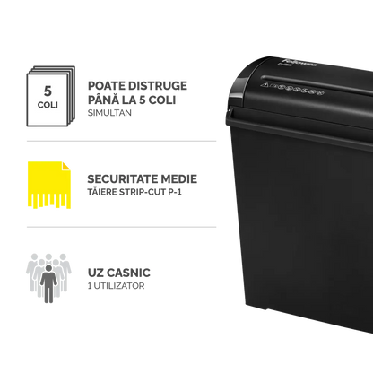 Fellowes 4701001 Powershred P-25 distrugator de documente, fasii, 5 coli, P-1, 043859690695 50043859690690