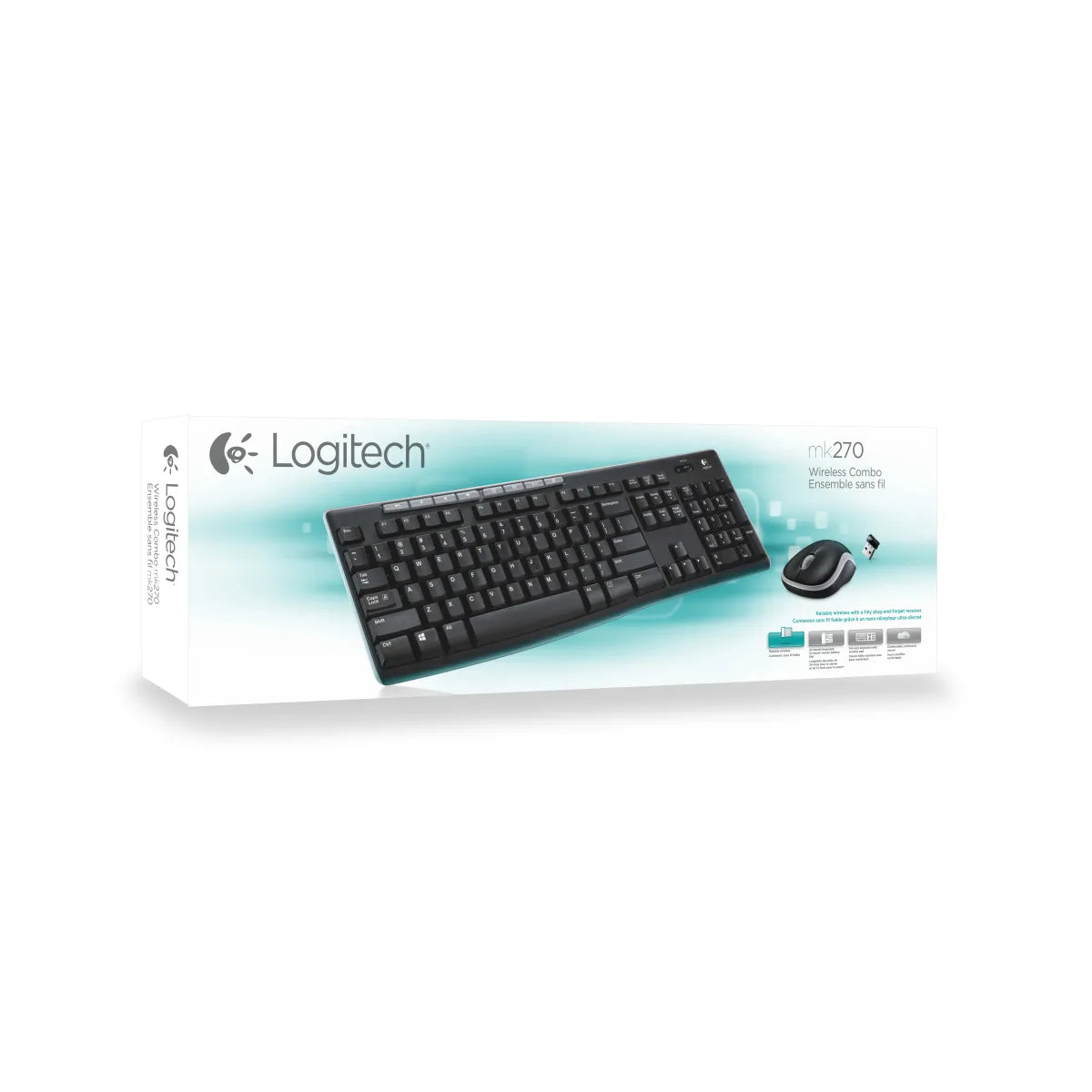 Logitech 920-004511 Logitech MK270 Wireless Desktop, Tastatura + Mouse wireless, USB, German layout 5099206039179