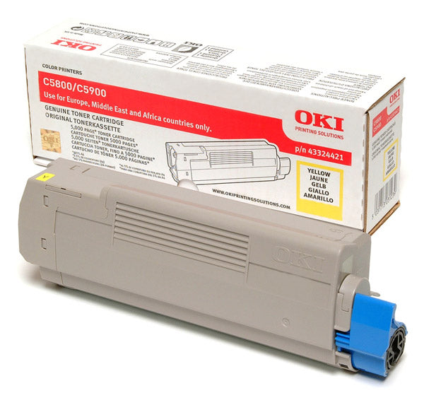 Oki 43324421 Toner original Yellow pt OKI C5800, C5900, C5550 MF, 5031713031239