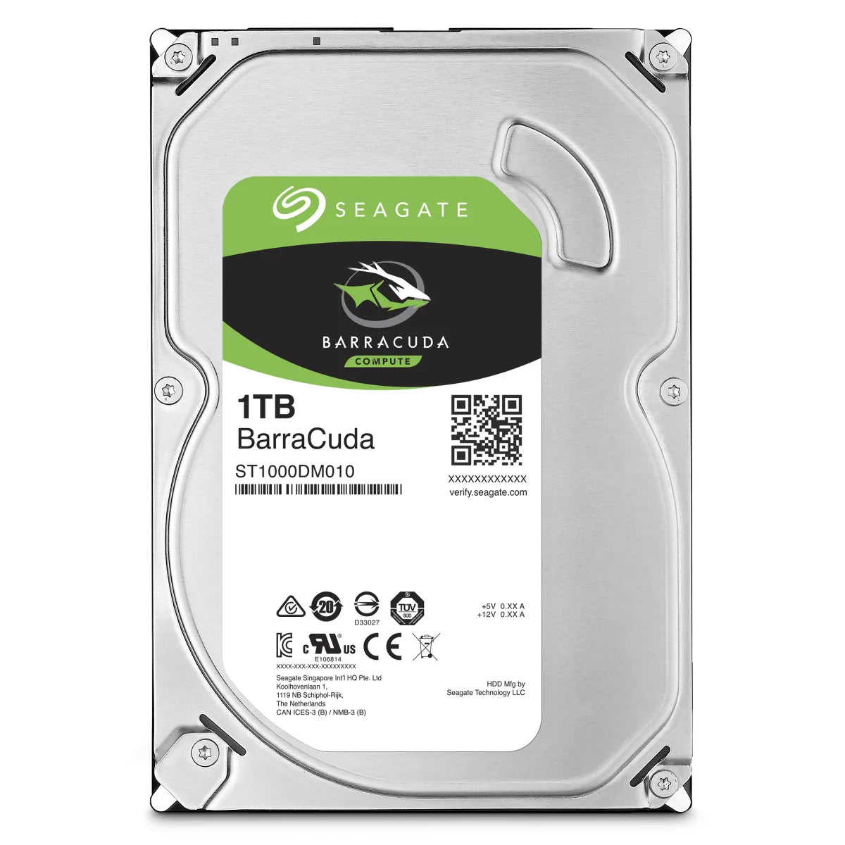 Seagate ST1000DM010 Seagate Barracuda - HDD Desktop 3.5'', 1TB, 7200rpm, 64MB,SATA III 0763649098240