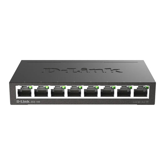 D-Link DGS-108 D-Link Switch 8-port 10/100/1000Mbps, Carcasa metalica 790069368240