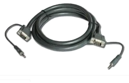 Kramer Electronics C-GMA/GMA-3 ft (0.9m), VGA+Audio, 15-pin HD (M) to 15-pin HD (M) & 3.5mm Stereo Audio Cabl, 92-2202003