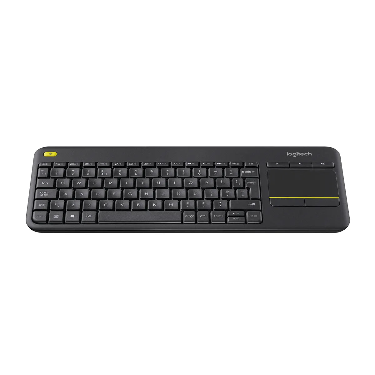 Logitech 920-007145 Logitech K400 Plus Tastatura Wireless cu touch pad inclus US International layout, Black 5099206059429
