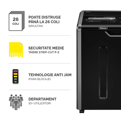 Fellowes 4633001 Powershred 325i, distrugator de documente in fasii 24-26 coli, 43859643738