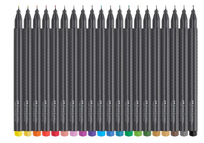 Faber-Castell 151620 Set 20 linere Grip 0.4mm forma ergonomica triunghi, 4005401516200