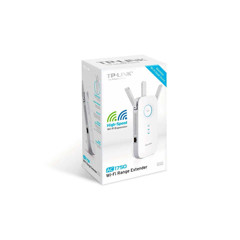 TP-Link RE450 TP-Link RANGE EXTENDER wireless 1750Mbps, 1 port Gigabit, 3 antene externe, dual band AC 6935364092382