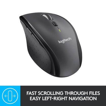 Logitech 910-006034 Logitech M705 Marathon Wireless Mouse, Laser 1000dpi, USB, Black 5099206093065