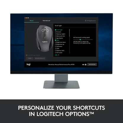 Logitech 910-006034 Logitech M705 Marathon Wireless Mouse, Laser 1000dpi, USB, Black 5099206093065
