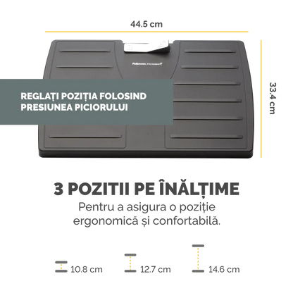 Fellowes 8035001 Office Suites Microban Adjustable Footrest , 043859487219 50043859487214