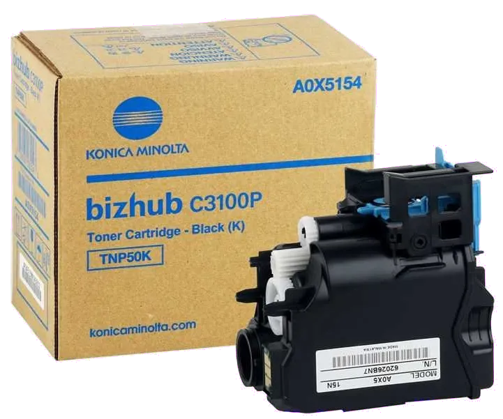 Konica-Minolta A0X5154 Toner Original Black Minolta TN50BK, pentru Bizhub C3100P, 039281060243