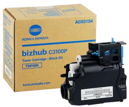 Konica-Minolta A0X5154 Toner Original Black Minolta TN50BK, pentru Bizhub C3100P, 039281060243