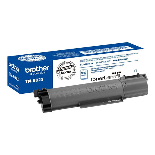 Brother TNB023 Brother TN-B023 Toner Black ORIGINAL pt. HL-B2080DW, DCP-B7520DW, MFC-B7715DW, 2000 pg 4977766779654