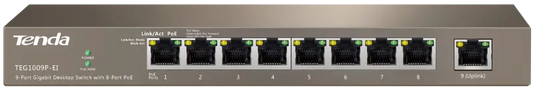 Tenda TEG1009P-EI TEG1009P-EI Switch fara management 8+1 porturi POE, 6932849403862