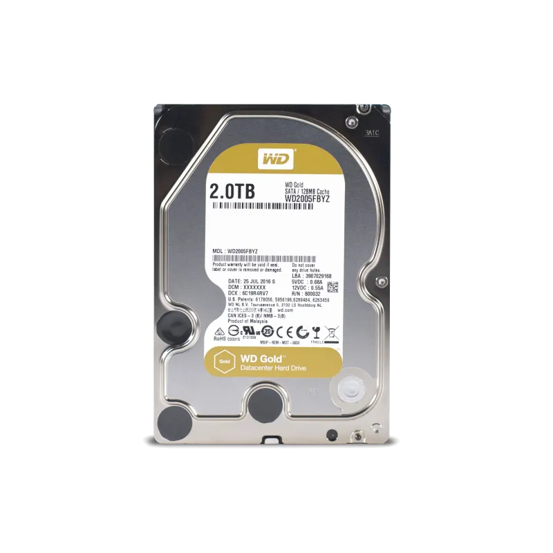 Western Digital WD2005FBYZ HDD intern 3.5inch, 2TB, 7200rpm, Gold, SATA3, 128MB, WD2005FBYZ-01YCBB2 WD2005FBYZ-01YCBB3