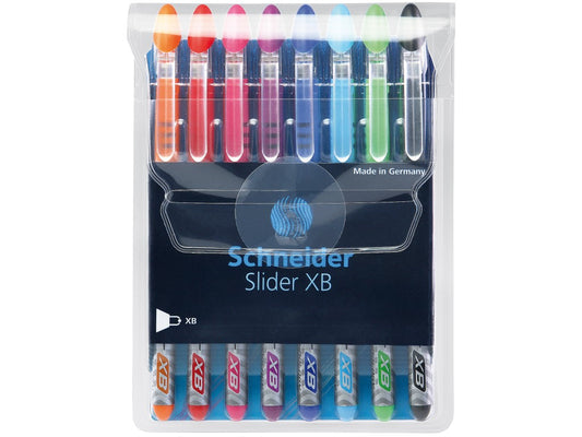Schneider 4735 Schneider Set 8 pixuri Slider Basic XB 0.6mm grip cauciuc culori mixte 4004675054784