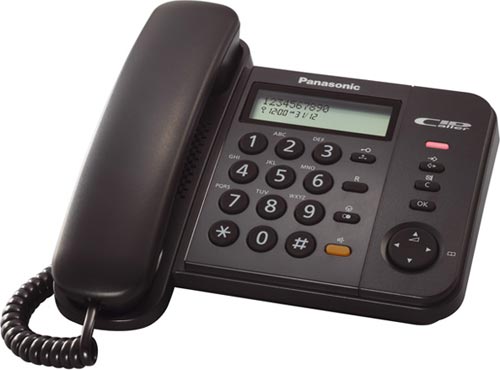 Panasonic KX-TS520FXB KX-TS520 Telefon analogic cu memorie, Negru, 5025232484560
