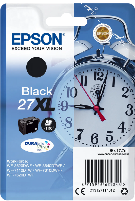 Epson C13T27114012 Cartus cerneala 27XL negru, high capacity pt WF7110 / WF7610 1100 pag, 8715946625843