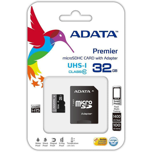 ADATA AUSDH32GUICL10-RA1 MicroSD SDHC 32GB (Clasa 10) + adaptor SD, 4713435793947