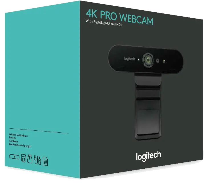 Logitech 960-001106 Brio Webcam 4K Ultra HD 30fps, 5x digital zoom, RightLight 3 HDR, 5099206068100