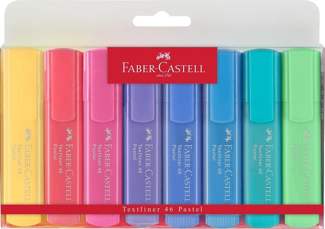 Faber-Castell FC154662 Set 8 buc Textmarker 1546 superfluorescent, grosimea liniei: 5, 2 sau 1 mm., 4005401546627