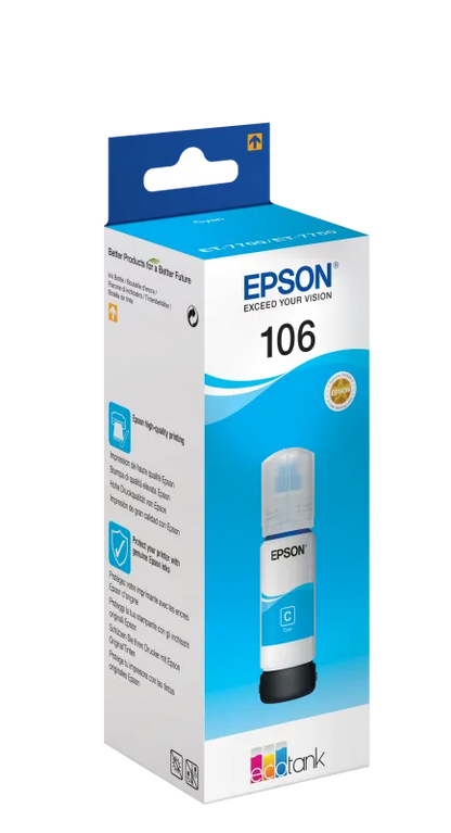 Epson C13T00R240 Rezerva cerneala 106 cyan, 70 ml pentru L7160, L7180