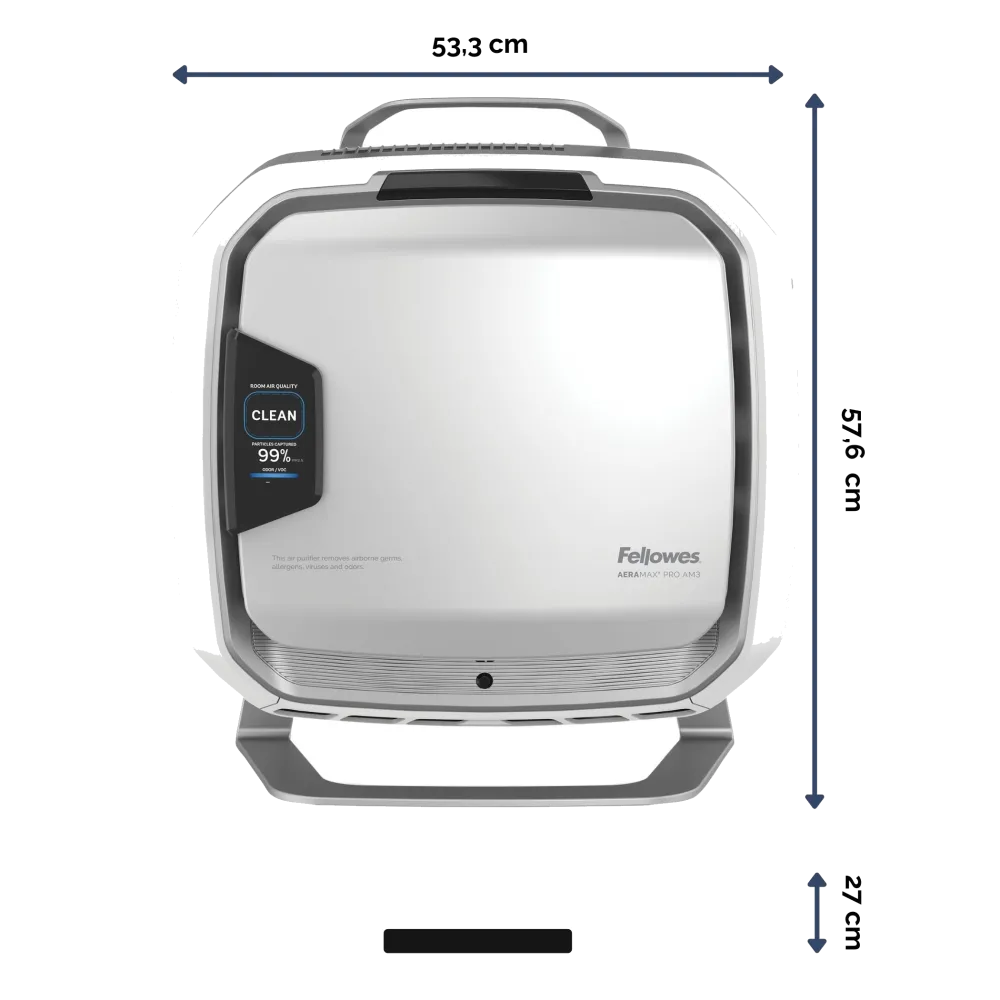 Fellowes 9574001 AeraMax PRO AM 3s PureView, purificator de aer profesional cu stand, maxim 55mp, 50043859722247