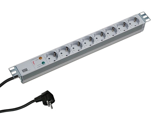 Bachmann 333.404 PDU 19'' 1U, Intrare Schuko, Iesire 8x Schuko, 16A, Cablu 2m, 4016514014477 4016514014439