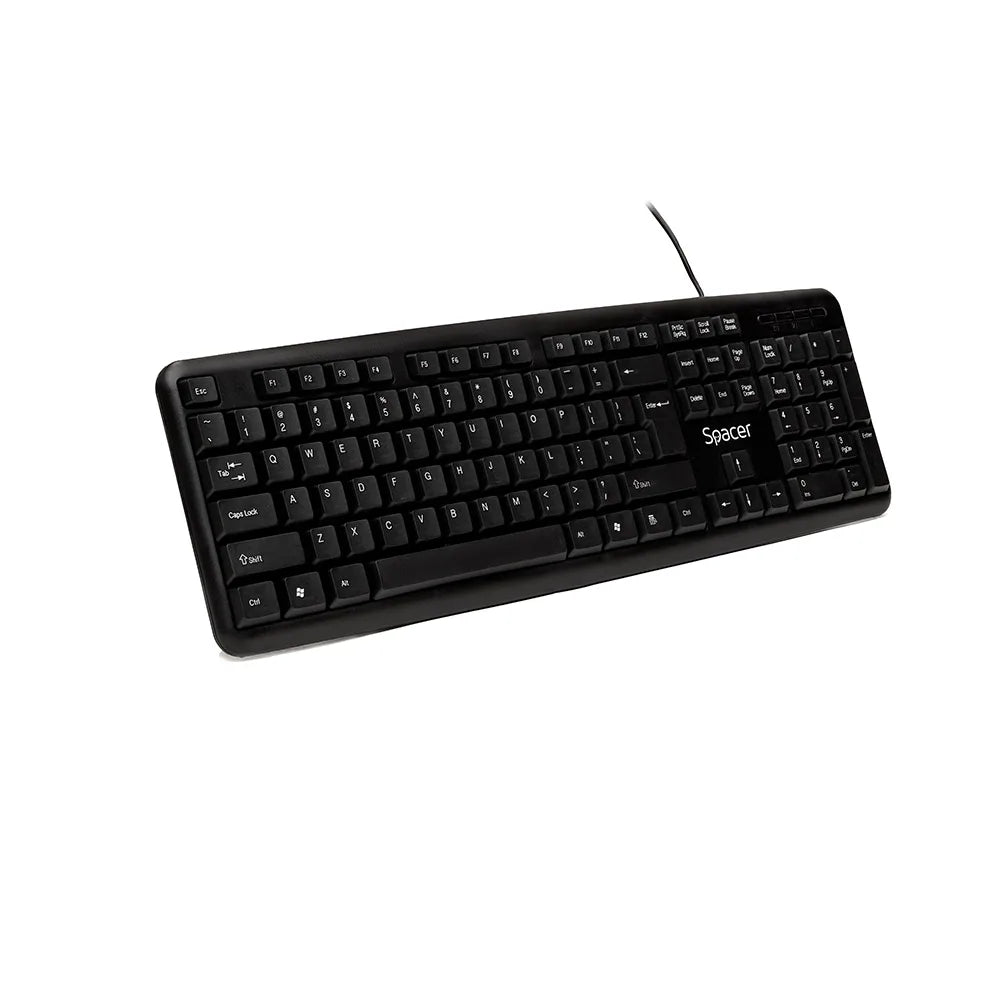 Spacer SPKB-520 Spacer TASTATURA USB, 104 taste, anti-spill, black 5949046600728