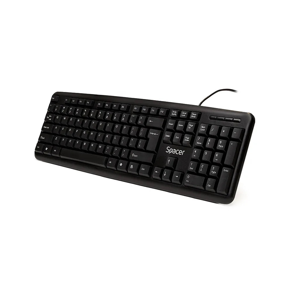 Spacer SPKB-520 Spacer TASTATURA USB, 104 taste, anti-spill, black 5949046600728