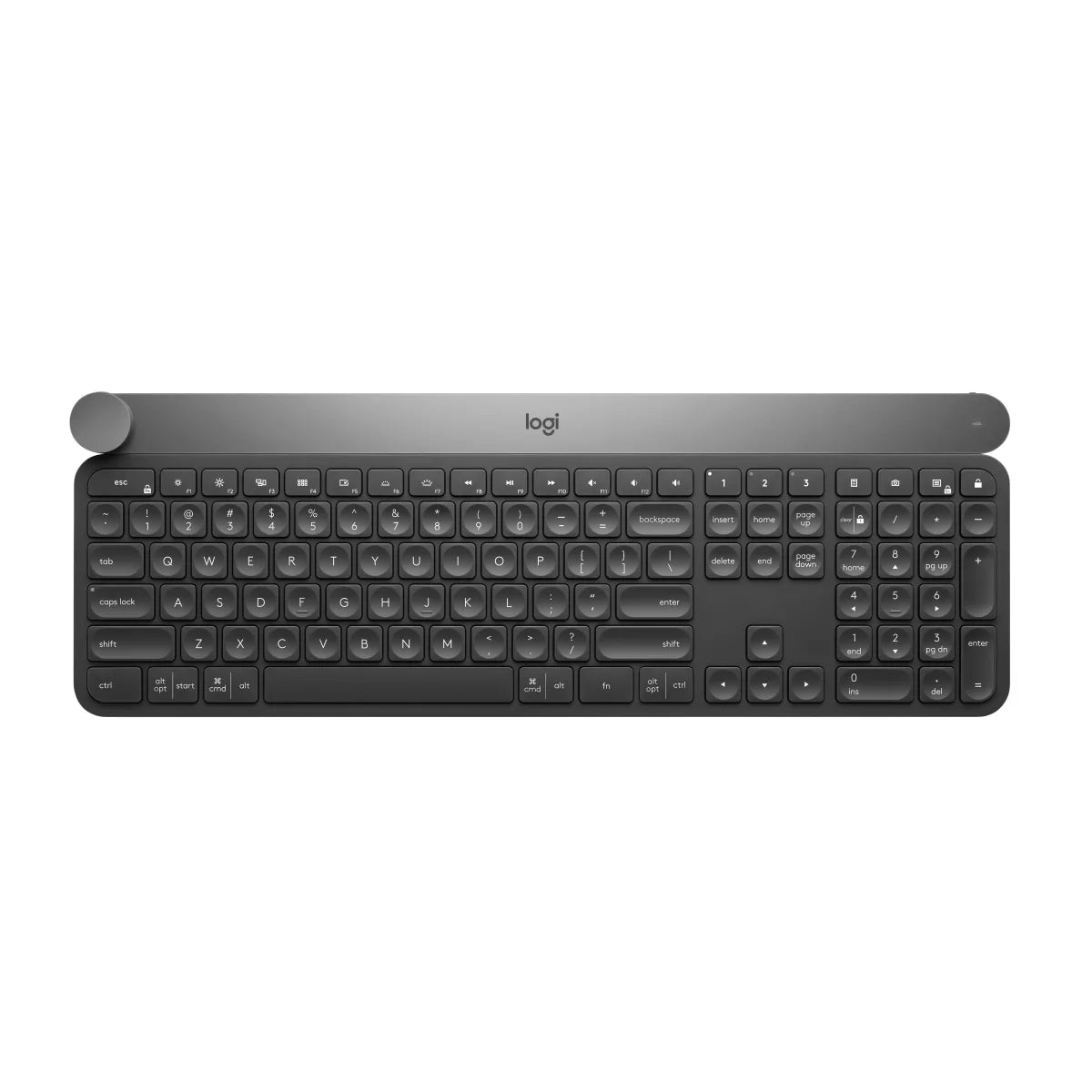 Logitech 920-008504 Logitech CRAFT Wireless Keyboard with creative input dial, Bluetooth, US International 5099206072886