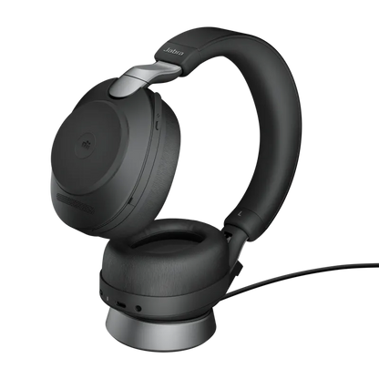 Jabra 28599-999-889 Casca EVOLVE2 85 MS fara fir, Stand incarcare inclus, Binaural, conectare USB-C, 5706991023251