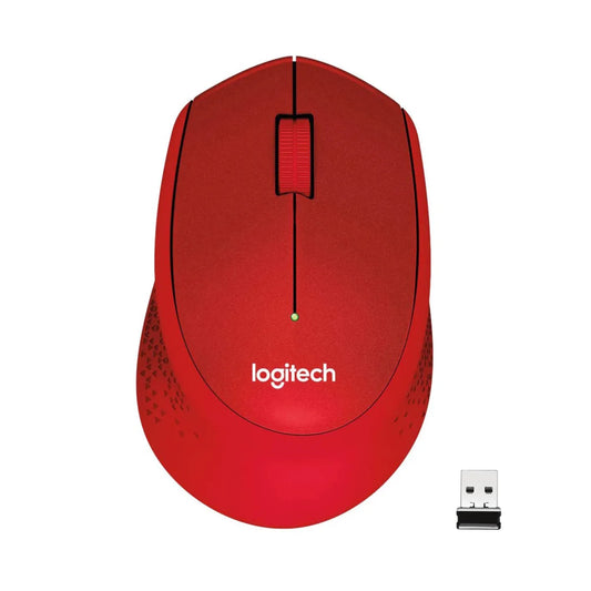 Logitech 910-004911 Logitech M330 Silent Plus, Optical Wireless Mouse, 1000dpi, USB, Red 5099206066694