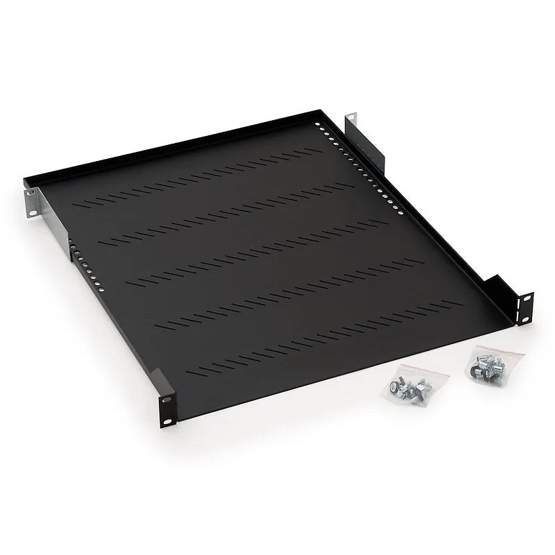 Triton RAB-UP-450-A1 Triton Raft fix perforat 19'' 1U, 450mm, capacitate incarcare 40kg, negru
