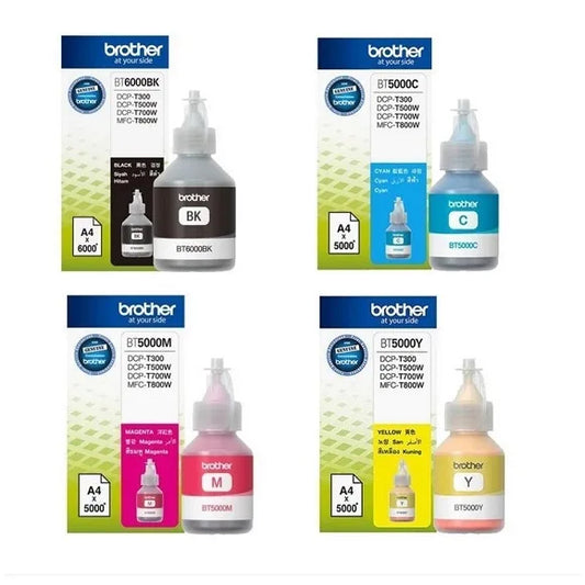Brother BT6000BK+BT5000CMY Brother Pachet refill flacoane cerneala 4 culori BT6000BK/ BT5000CMY