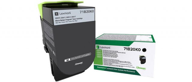 Lexmark 71B20K0 Cartus toner Black Return Program 3k, 734646641883