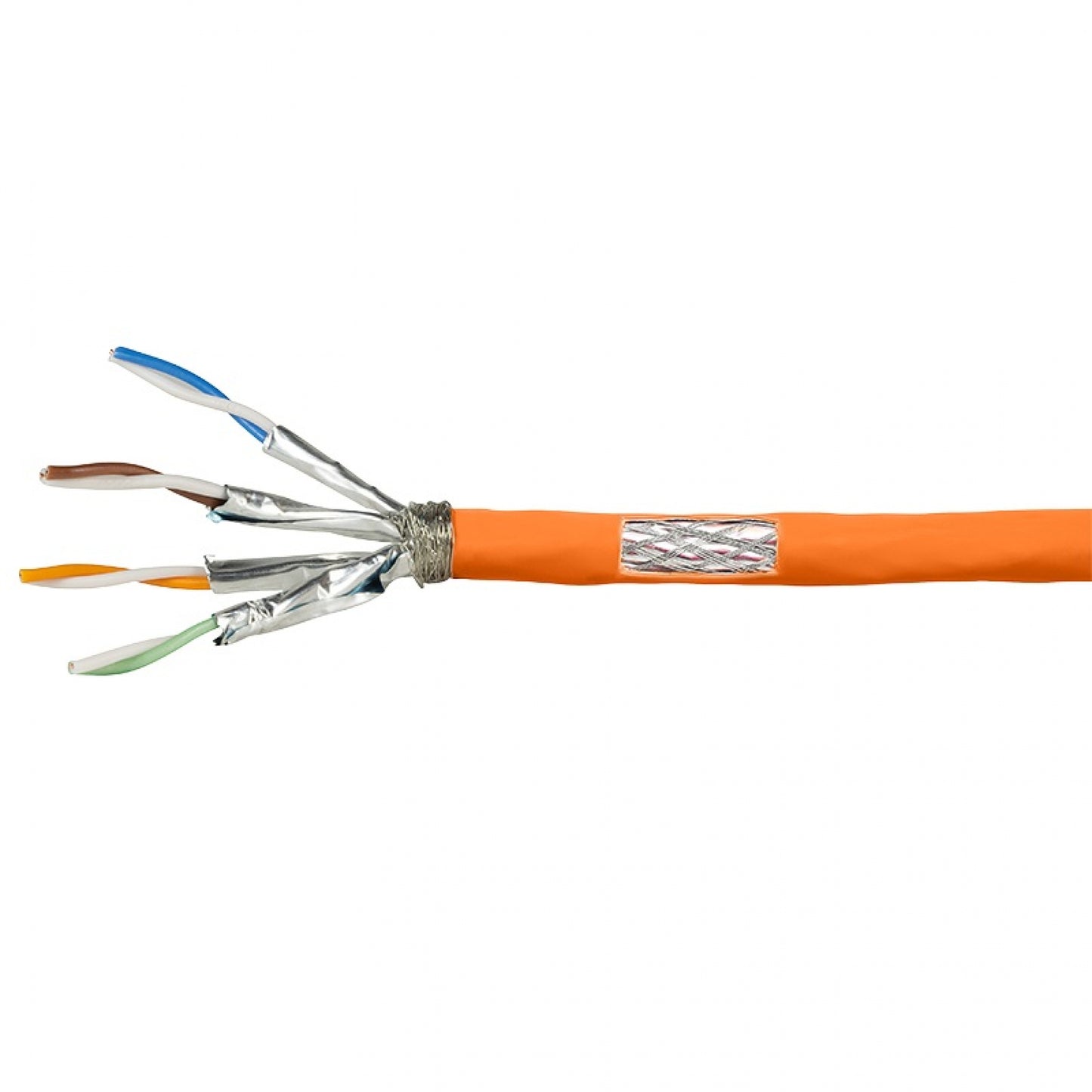 LogiLink CPV0060 LogiLink Rola cablu S/FTP, Cat7. 1000MHz, Cupru Solid, AWG23, LSZH, Orange, 100m 4052792059670