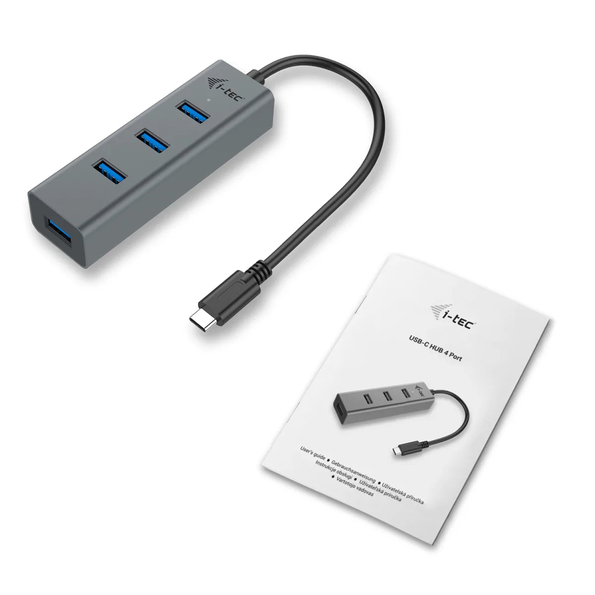 i-Tec C31HUBMETAL403 i-Tec Metal Hub USB-C 3.0 4 porturi USB-A constructie din aluminiu Space Grey 8595611702266