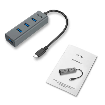 i-Tec C31HUBMETAL403 i-Tec Metal Hub USB-C 3.0 4 porturi USB-A constructie din aluminiu Space Grey 8595611702266