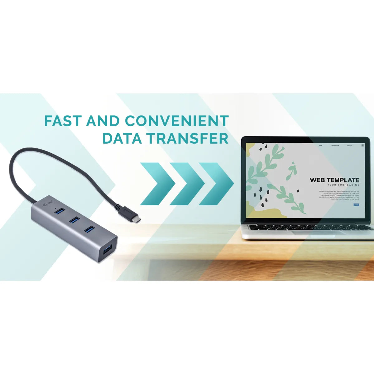 i-Tec C31HUBMETAL403 i-Tec Metal Hub USB-C 3.0 4 porturi USB-A constructie din aluminiu Space Grey 8595611702266