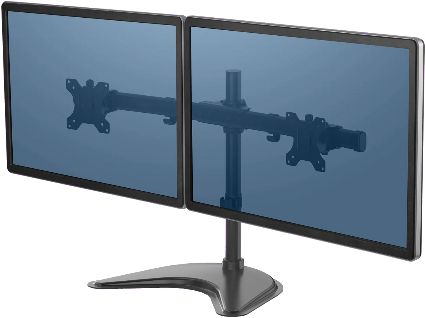 Fellowes 8043701 Professional Series Freestanding Dual Horizontal Monitor Arm, 043859728008