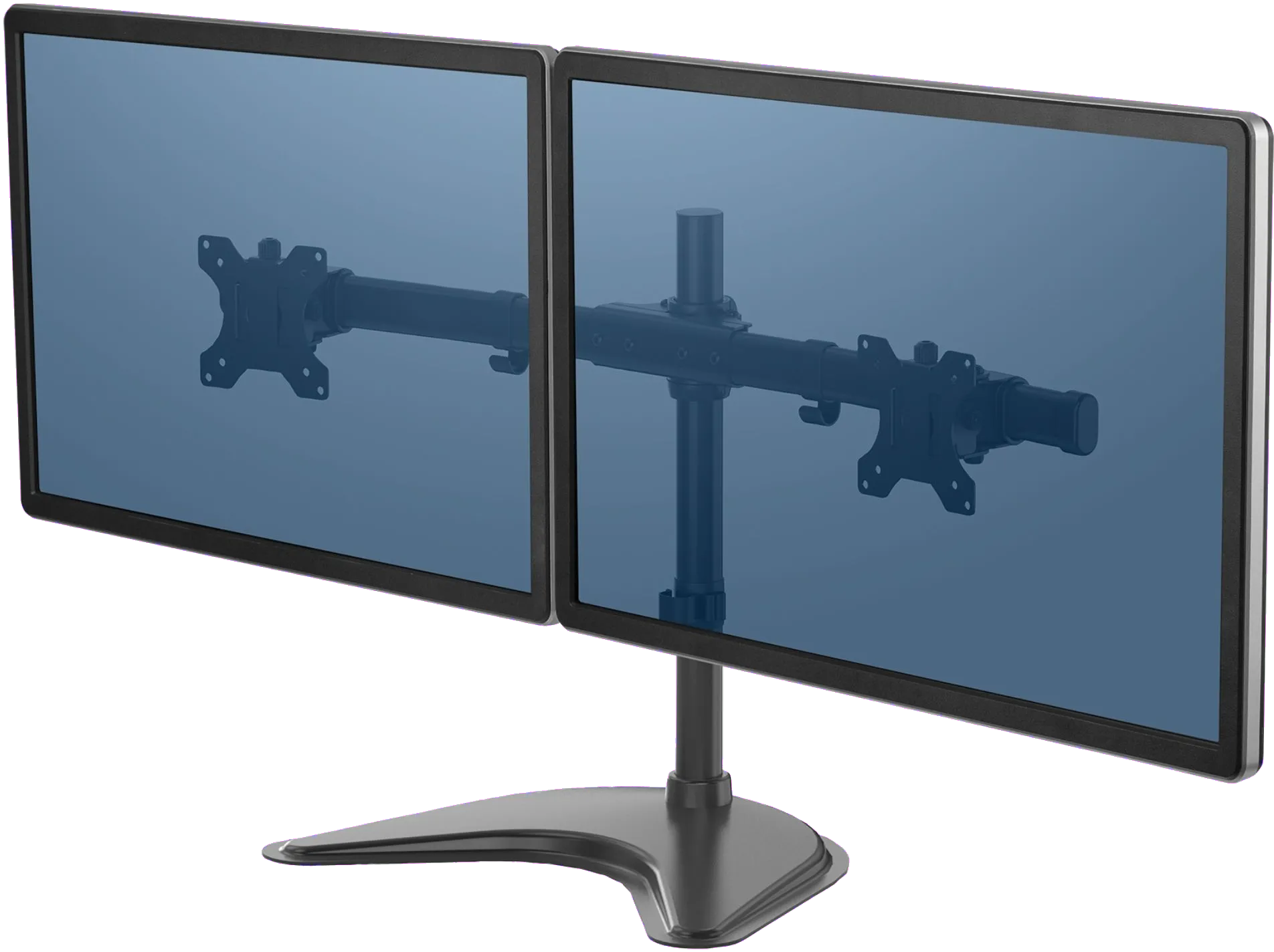 Fellowes 8043701 Professional Series Freestanding Dual Horizontal Monitor Arm, 043859728008